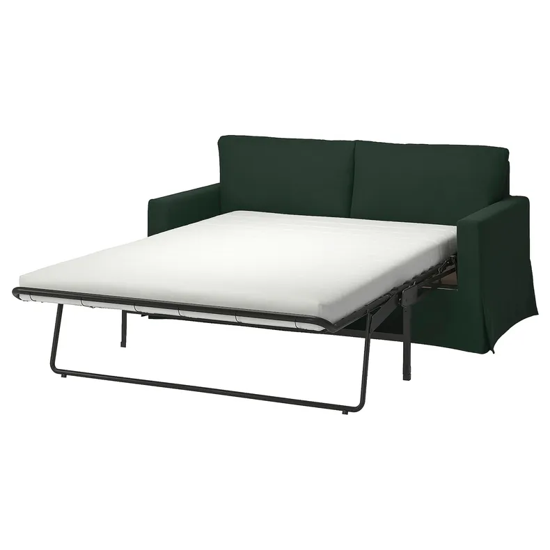 IKEA HYLTARP ХЮЛЬТАРП, чохол для 2-місного дивана-ліжка, Талміра темно-зелена 705.665.23 фото №1