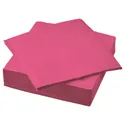 IKEA FANTASTISK ФАНТАСТІСК, паперова серветка, Яскраво-рожевий, 40x40 см 005.797.79 фото thumb №1