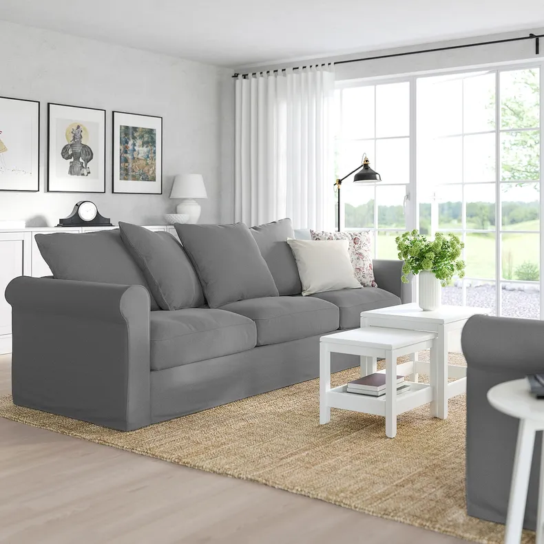 IKEA GRÖNLID ГРЕНЛІД, 3-місний диван, ЛЬЙУНГЕН класичний сірий 694.090.63 фото №2
