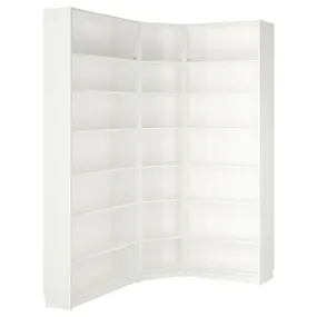 IKEA BILLY БІЛЛІ, комб кутов книжк шаф з дод модул, білий, 136/136x28x237 см 294.858.36 фото
