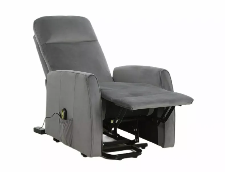 Розкладне крісло оксамитове SIGNAL LETO Velvet, Bluvel 14 - сірий фото №5