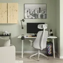 IKEA TROTTEN ТРОТТЕН / MATCHSPEL МАТЧСПЕЛ, письменный стол и стул, белый / светло-серый 495.377.59 фото thumb №2