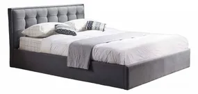 Ліжко двоспальне HALMAR PADVA з підйомним механізмом 160x200 см сірий фото