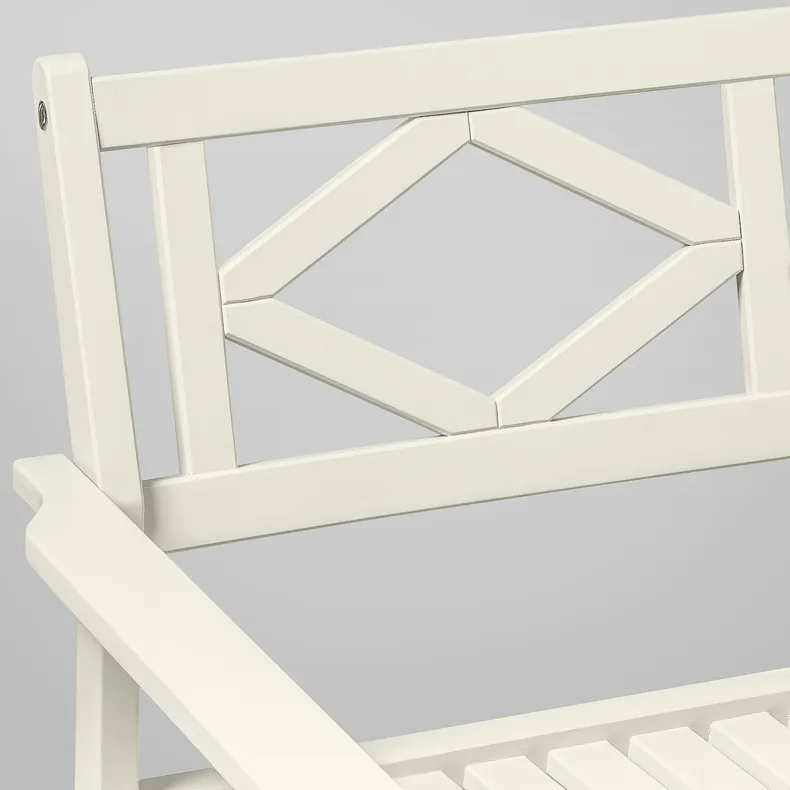 IKEA BONDHOLMEN БОНДХОЛЬМЕН, садовое кресло, белый / бежевый 105.581.73 фото №2