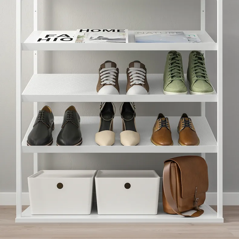 IKEA PLATSA ПЛАТСА, відкрита поличка для взуття, білий, 80x40x120 см 204.524.06 фото №2