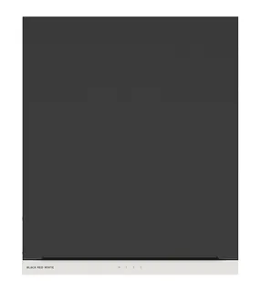 BRW Верхний кухонный шкаф Sole L6 60 см с вытяжкой слева черный матовый, черный/черный матовый FM_GOO_60/68_L_FAMI-CA/CAM/BI фото