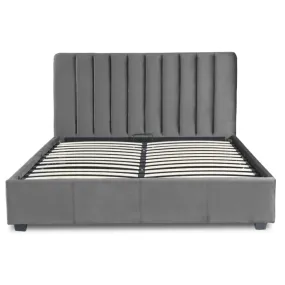 Ліжко MEBEL ELITE 140x200 MARI Velour Grey фото