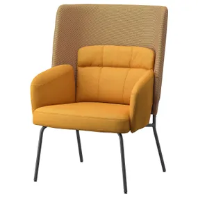 IKEA BINGSTA БИНГСТА, кресло c высокой спинкой, Виссл темно-желтый / Кабуса темно-желтый 404.556.54 фото