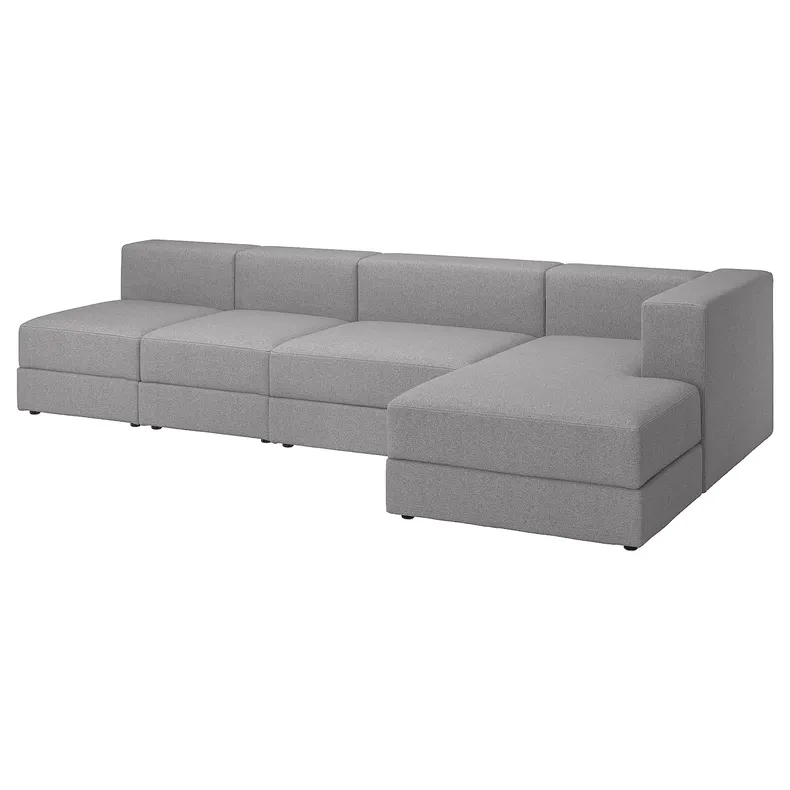 IKEA JÄTTEBO ЭТТЕБО, 4,5-местный модульный диван+козетка, правый / тонированный серый 794.714.03 фото №1