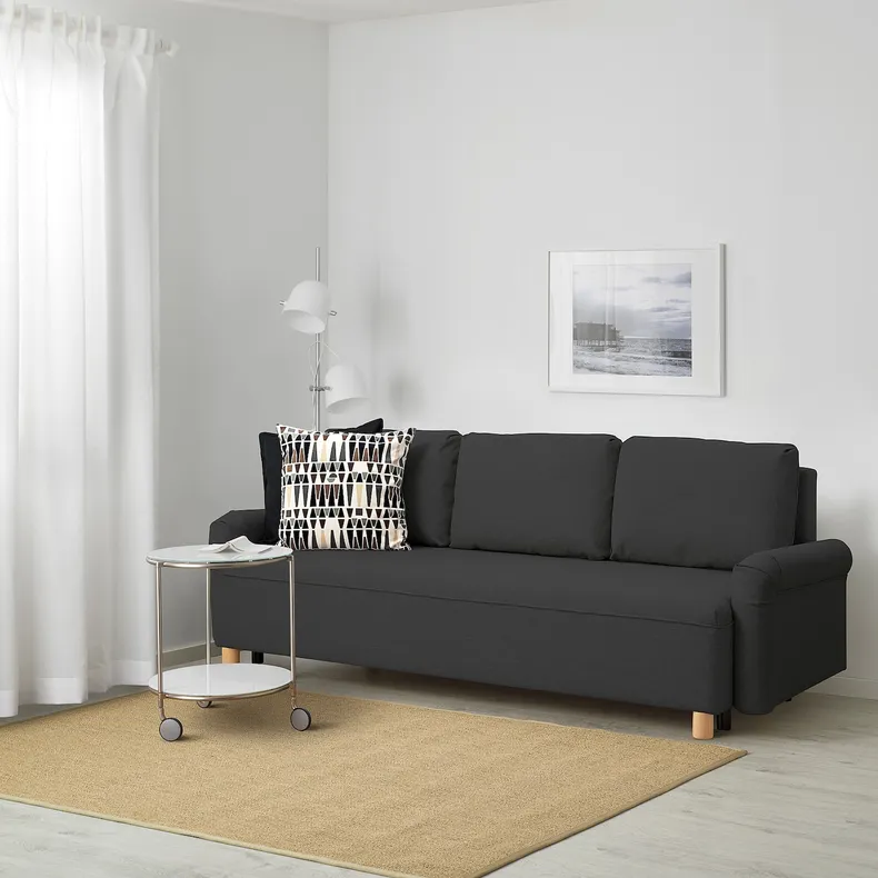 IKEA GRIMHULT ГРІМХУЛЬТ, 3-місний диван-ліжко, сірий 404.856.32 фото №3