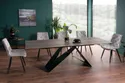Стол обеденный SIGNAL WESTIN Ceramic, коричневый эффект дерева / черный мат, 90x180 фото thumb №22