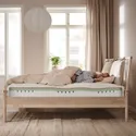 IKEA NORDLI НОРДЛИ, кровать с отд д / хранения и матрасом, с подголовником антрацит / акреамн средней жесткости, 160x200 см 195.417.67 фото thumb №14