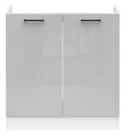 BRW Кухонный шкаф под мойку Junona Line 80 см светло-серый глянец, светло-серый глянец DK2D/80/82-BI/JSZP фото thumb №1