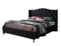 Кровать двуспальная бархатная SIGNAL ASPEN Velvet, Bluvel 19 - черный, 160x200 см фото