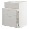 IKEA METOD МЕТОД / MAXIMERA МАКСИМЕРА, напольн шк п-мойку+3фрнт пнл / 2ящ, белый / светло-серый, 60x60 см 492.743.43 фото thumb №1