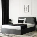 Кровать двуспальная бархатная MEBEL ELITE MELIA Velvet, 140x200 см, Темно-серый фото thumb №7