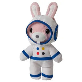 IKEA AFTONSPARV АФТОНСПАРВ, мягкая игрушка в костюме космонавта, кролик, 28 см 705.515.31 фото