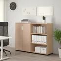 IKEA GALANT ГАЛАНТ, шафа, шпон з мореного дуба білого кольору, 160x120 см 192.857.91 фото thumb №2