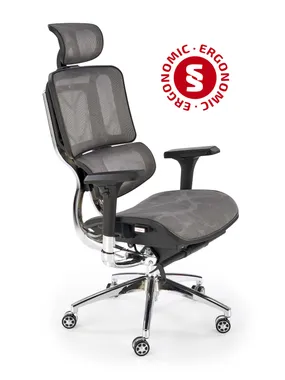 Кресло компьютерное офисное вращающееся HALMAR ETHAN, серый фото