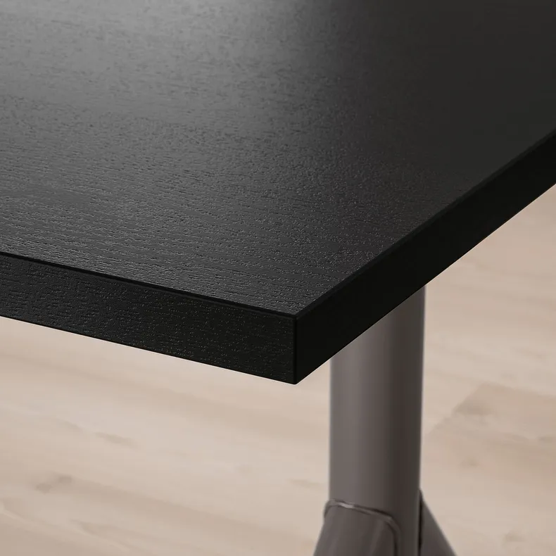 IKEA IDÅSEN ІДОСЕН, письмовий стіл, чорний / темно-сірий, 120x70 см 192.810.24 фото №3