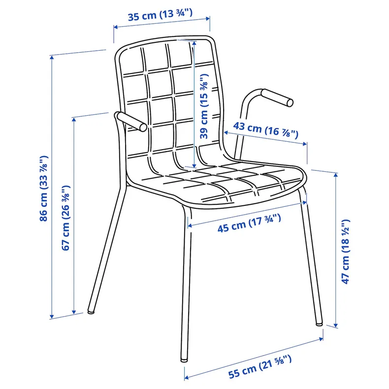 IKEA LÄKTARE ЛЕКТАРЕ, крісло для конференцій, середній сірий/білий 495.032.50 фото №2