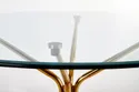 Кухонний стіл HALMAR RONDO 110x110 см, стільниця - прозора, ніжки - золото фото thumb №12