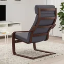 IKEA POÄNG ПОЭНГ, кресло, коричневый / темно-серый Skiftebo 493.884.67 фото thumb №3