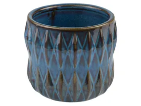 BRW Кришка для керамічного вазона Ondas темно-синя 093095 фото
