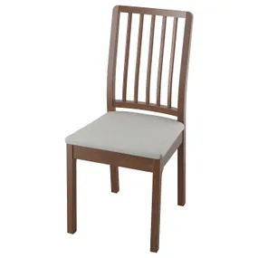 IKEA EKEDALEN ЭКЕДАЛЕН, стул, коричневый / светло-серый 803.410.19 фото
