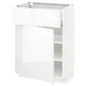 IKEA METOD МЕТОД / MAXIMERA МАКСИМЕРА, напольный шкаф с ящиком / дверцей, белый / Рингхульт белый, 60x37 см 094.547.32 фото thumb №1