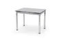 Кухонный стол HALMAR LOGAN 2 96-142x70 см серый хром фото