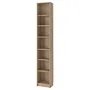 IKEA BILLY БІЛЛІ, книжкова шафа з верхньою полицею, під дуб, 40x28x237 см 595.818.84 фото