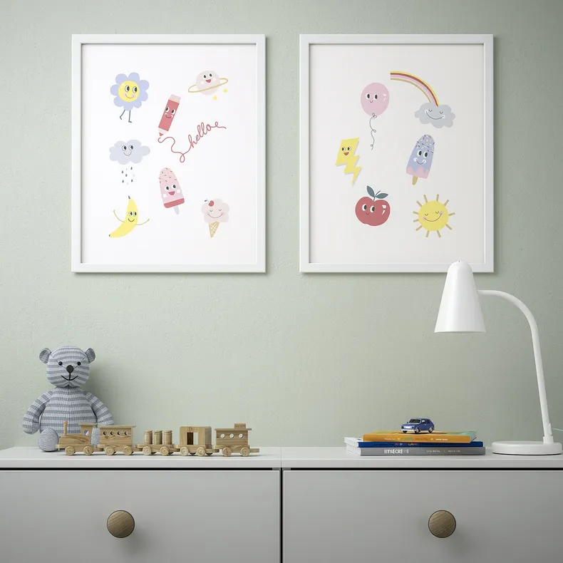 IKEA BILD БІЛЬД, постер, щасливі персонажі, 40x50 см 705.453.85 фото №2