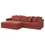 IKEA GRÖNLID ГРЕНЛІД, 4-місний диван із кушетками, ЛЬЙУНГЕН світло-червоний 094.089.81 фото