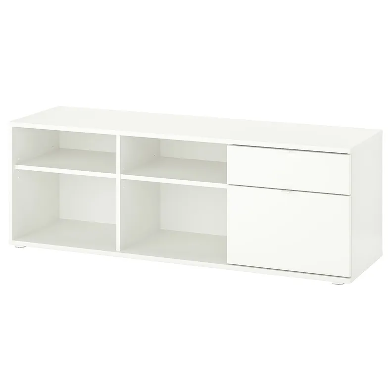 IKEA VIHALS ВІХАЛЬС, тумба під телевізор, білий, 146x37x50 см 204.832.95 фото №1