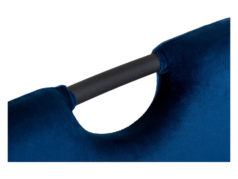 BRW Кресло Eriz с велюровой обивкой и ручкой темно-синее, темно-синий/черный DUBLIN_DARK_BLUE_49 фото №6