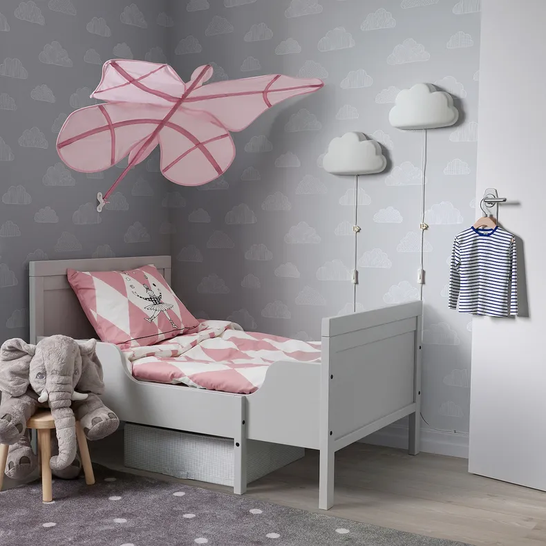 IKEA SNÖFINK СНЕФІНК, балдахін для ліжка, метелик / рожевий 705.481.81 фото №2