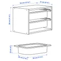 IKEA TROFAST ТРУФАСТ, модуль навісний, сірий, білий, 34x21x30 см фото thumb №5