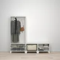 IKEA PLATSA ПЛАТСА, гардероб із 4 дверцятами, білий STRAUMEN СТРАУМЕН дзеркальне скло / FONNES ФОННЕС білий, 200x42x191 см 894.324.30 фото thumb №3