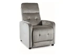 Крісло розкладне оксамитове SIGNAL OTUS Velvet, Bluvel 14 - сірий фото
