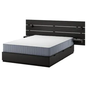 IKEA NORDLI НОРДЛІ, каркас ліжка з відд д / збер і матрац 395.417.66 фото