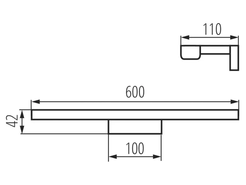 BRW Asten LED настенный светильник для ванной комнаты алюминий черный 083856 фото №2