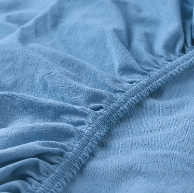 IKEA LEN ЛЕН, простирадло на резинці д/дитяч ліжк, світло-синій, 60x120 см 904.271.02 фото №4