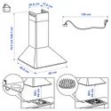 IKEA MATTRADITION МАТТРАДИТИОН, вытяжка кухонная стен креп (колпак), белый, 60 см 403.891.45 фото thumb №7