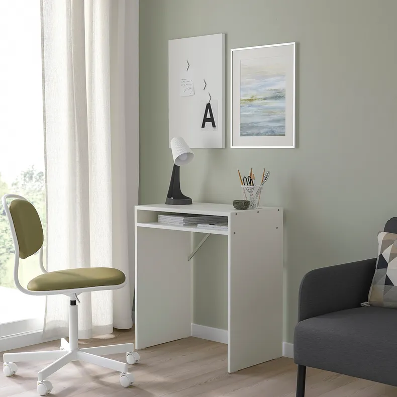 IKEA TORALD ТОРАЛЬД, письменный стол, белый, 65x40 см 904.939.55 фото №2