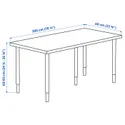 IKEA LAGKAPTEN ЛАГКАПТЕН / OLOV ОЛОВ, письмовий стіл, під білений дуб / білий, 200x60 см 494.176.34 фото thumb №5