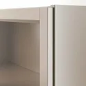 IKEA BILLY БИЛЛИ, шкаф книжный со стеклянными дверьми, серый / металлический эффект, 80x30x202 см 004.156.03 фото thumb №9