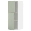IKEA METOD МЕТОД, навісна шафа з полицями / 2 дверцят, білий / Стенсунд світло-зелений, 40x100 см 094.864.79 фото thumb №1