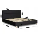 Кровать MEBEL ELITE 160x200 BOND Velour Bed Black фото thumb №10