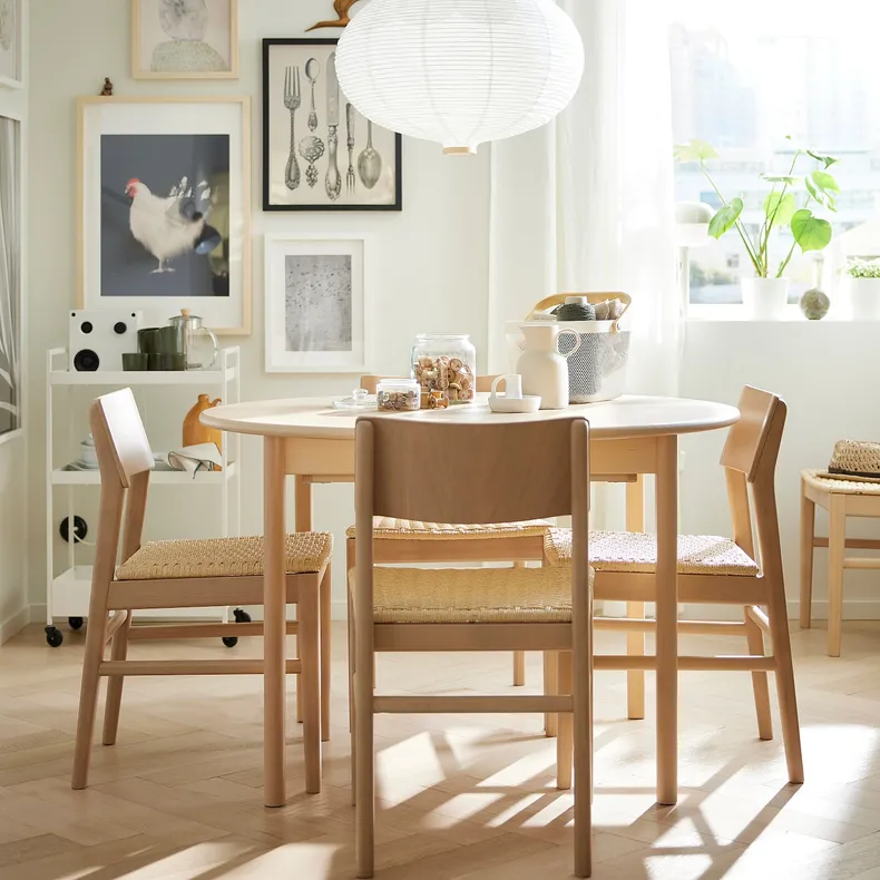 IKEA SKANSNÄS СКАНСНЕС, розкладний стіл, світлий бук / шпон, 115 / 170 см 305.632.20 фото №2
